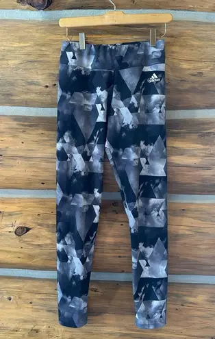 Adidas Women  Yoga Running Printed Leggings Climalite Multicolor Black