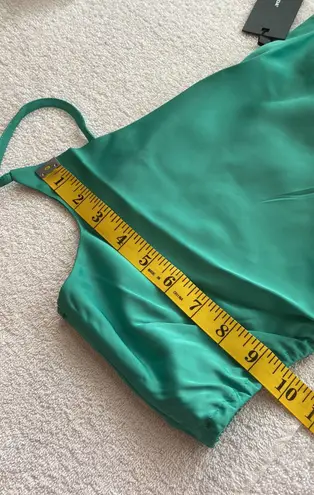 VERO MODA Nat satin crop top cowl neck spaghetti straps size medium NWT