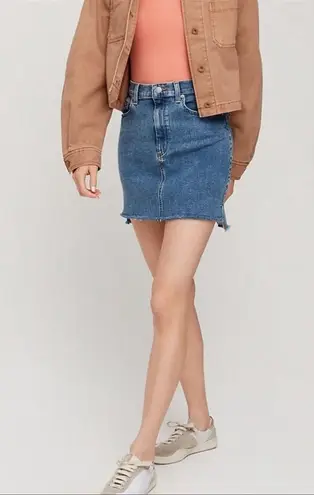 Aritzia Wilfred Free Denim Mini Skirt 8 Blue