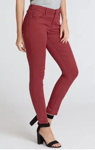 Dear John Gisele High Waisted Maroon Skinny Jeans Size 27