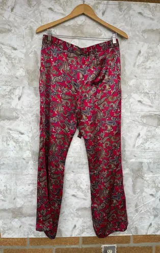 Equipment flowing paisley silk pants size small