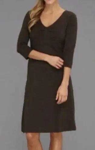 Horny Toad Rosalinda Organic Cotton Blend V-Neck Double Layer A-Line Dress M