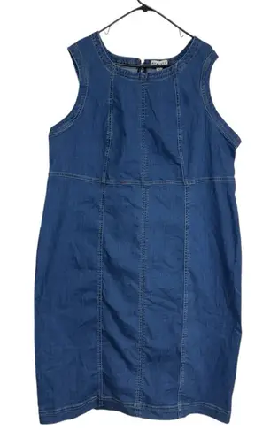 Ava & Viv Denim Corset Mini Dress Sz 24 NWT Boho Fall Western Country Festival
