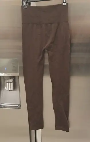 💕SOFRA💕 Fleece Lined High Rise Soft Leggings (2 Pairs) Brown & Charcoal Gray Size M