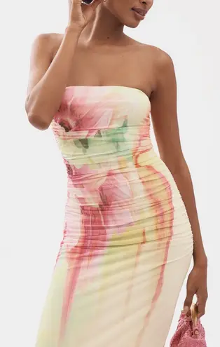 Anthropologie  AFRM Strapless Mesh Midi Dress, Size M - Image 6