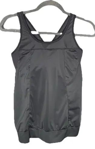 prAna Charcoal Built In Bra Athletic Work Out Tank Top Pullover Size M