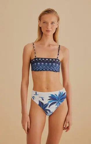 Farm Rio Dream Sky High Waisted Bikini Bottom, Size large , $95