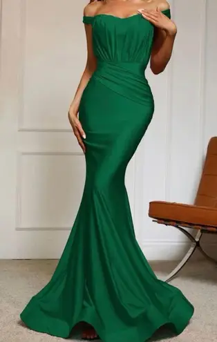 Boutique Dark Green Mermaid Prom Dress 