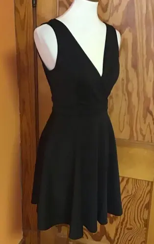 Soprano NWT  Black Plunging Sexy Fit & Flare Dress