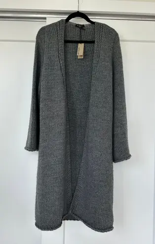 Heartless Jeans chunky knit open front bell sleeveed dark gray cardigan size Sm