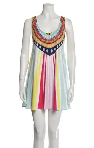 Mara Hoffman Mara Hoffmann Multi Color Rays Jersey Swing Mini Dress Swim Coverup Sz XS