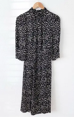 Ba&sh Edmee Robe Midi Dress in Noir