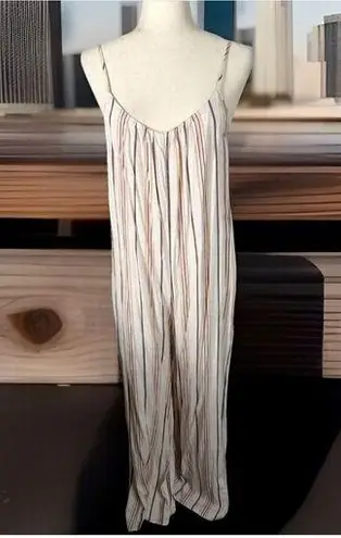 Prómesa EUC Promesa Multicolored Striped Jumpsuit Sleeveless Spaghetti Strap Size Large