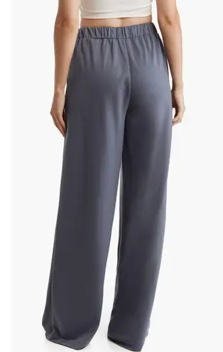 Area Stars New Wide Leg Knit Pants Pull On High Rise Long Pant Grey Size Large