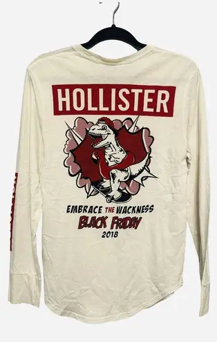 Hollister  Black Friday 2018 Dinosaur Long Sleeve White Limited Shirt Size XS