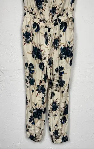 Talula Aritzia  Green Cream Floral Strapless Jumpsuit Womens S Jogger Beachy Vaca - Image 3