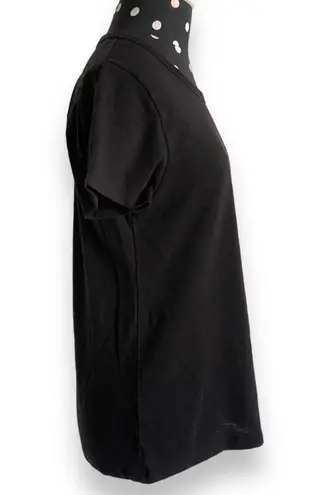 Time And Tru Womens Top Sz S 4 6 Black Crew Neck Pullover Short Sleeve Solid Tee