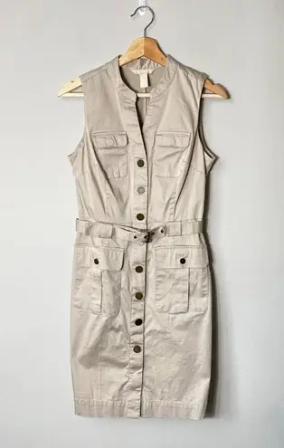 Banana Republic  Women's Size 4 Sleeveless Safari Utility Snap Belted Mini Dress