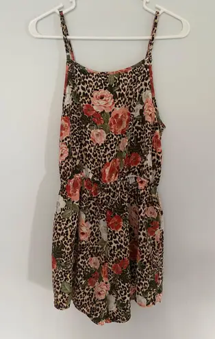 Miami Leopard Floral Romper