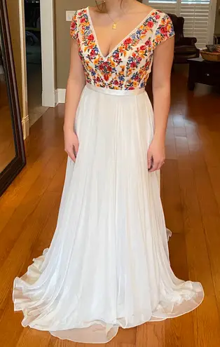Sherri Hill 51112 White Floral Prom Dress