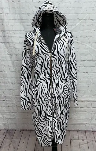 N: Philanthropy White Zebra Hoodie Dress Sz Small
