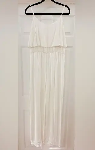 Rokoko NWT Wide Leg Flowy Boho Jumpsuit White sz Large