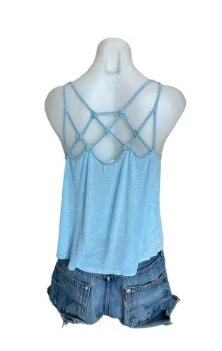 Baby Blue Cropped Camisole MEDIUM Strappy Babydoll Coquette Softgirl Daisy