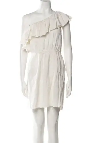 Rebecca Taylor White dress Asymmetrical Ruffled Sundress mini