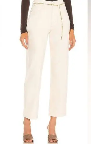 We Wore What High Rise Dad Jean In Cream Unbleached NWT size 27