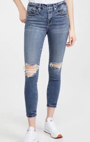 Good American  Good Legs Distressed Crop Jeans