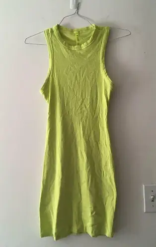 SKIMS Soft Lounge Cotton Rib Tank Dress in Daffodil Yellow Size Medium