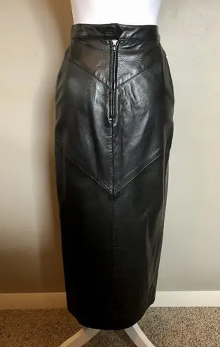 Siena Leather Skirt Womens 6 Used Black
