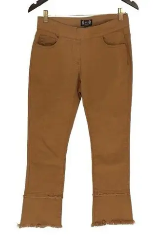 A.Z.I Womens Double Frayed Hem Cotton Blended Pullon Jeans Tan Size 4 Tan