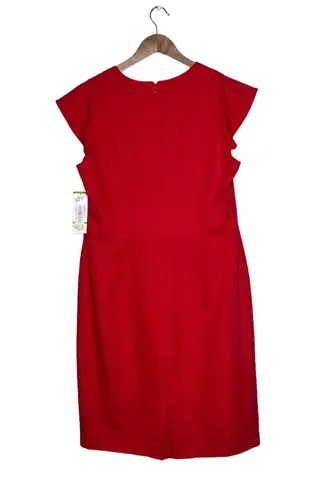 Evan Picone Garden of Eden Vintage Sheath Cocktail Dress Red Size 14