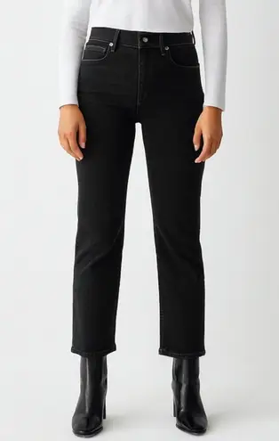 AMO Kate Mid Rise Slim Jeans Women’s Size 31 Black Magic Stretch Ankle Denim