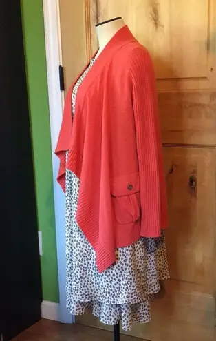 autumn cashmere Orange Cashmere Rib Drape Cardigan $258 VGUC XS