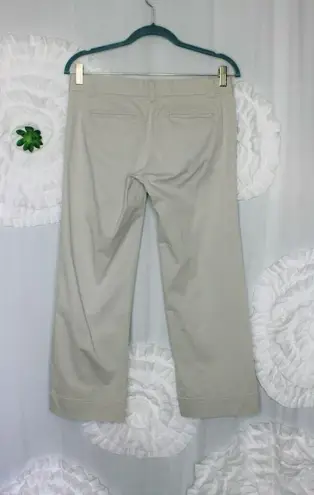 Elevenses Anthropologie Womens Size 4 Light Gray Crop Straight Leg Trouser Pants