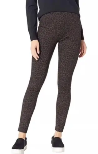 Liverpool Plus Sz 16W Leopard Print Leggings Pants Brown Pull On Stretch