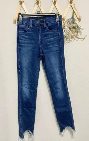 3x1 Eleta Authentic Straight-Leg Raw Frayed Hem Ankle Cropped Jeans Blue 24