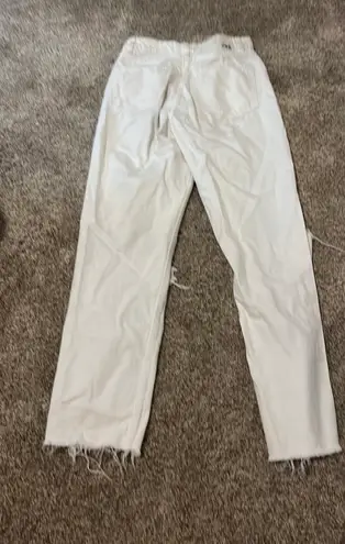 ZARA White Distressed Jeans