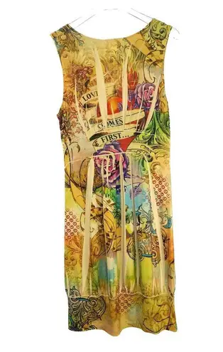 Body Central Y2k Tattoo Pattern Sleeveless Mini Dress Small