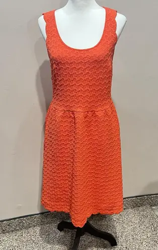 Maeve Anthropologie Dress Caye Scalloped Sz M Texture Lace Peep Hole Back