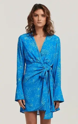 Charlie Holiday NWOT Amanda Floral Long Sleeve Tie Waist Minidress