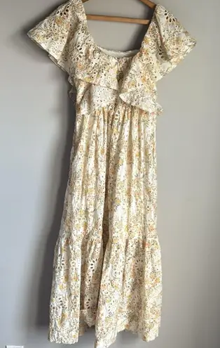 NEW En Saison Opposites Midi Dress in Yellow Orange Size XS