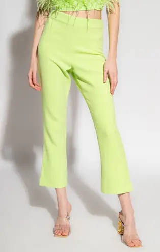 Cult Gaia Marie neon green high rise cropped dress pants trousers size 4 S
