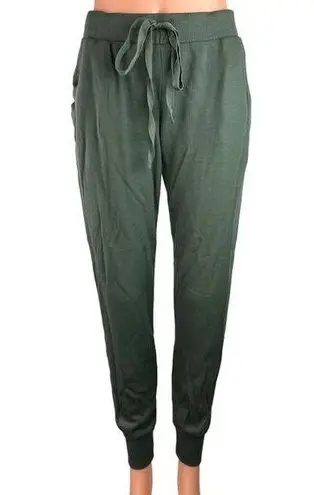Terez Green High Rise Drawstring Waffle Knit Athleisure Jogger Pants Size S