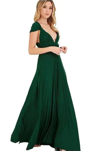 infinity NWT Clothink! Green  Maxi wrap Dress size medium