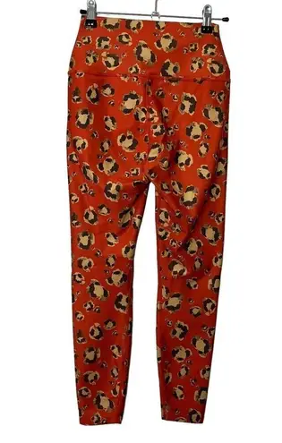 Carbon 38 Womens Printed High Rise 7/8 Legging Orange Animal Camo Size Small