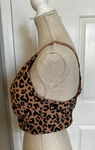 Aerie OFFLINE By  Leopard Jacquard Longline Sports Bra Sz XL