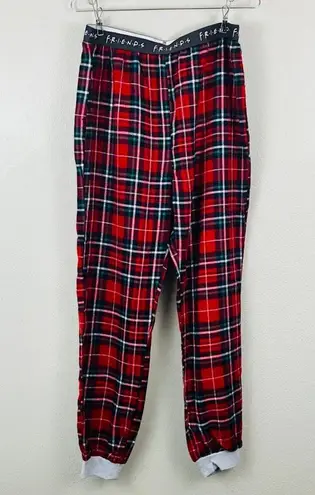 Cotton On  F.R.I.E.N.D.S Red Flannel Plaid Pajama 2 Set Unisex M Holiday